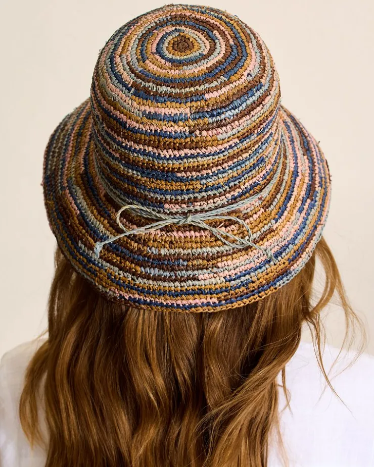 Tommy Bahama Iris Raffia Bucket Hat-Women Hats & Caps