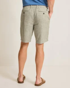 Tommy Bahama Isla Sands Stripe Stretch-Linen 9-Inch Shorts- Shorts