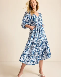 Tommy Bahama Island Blooms Midi Coverup Dress-Women Beach Coverups|Dresses