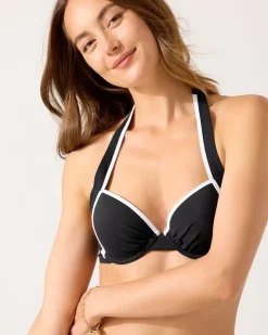 Tommy Bahama Island Cays Cabana Underwire Halter Bikini Top-Women Bikini Tops