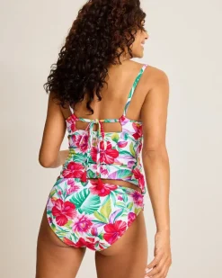 Tommy Bahama Island Cays Fiesta Reversible Maillot Tankini Top-Women Tankinis|Bikini Tops