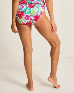 Tommy Bahama Island Cays Fiesta Reversible Shirred Hipster Bikini Bottoms-Women Bikini Bottoms