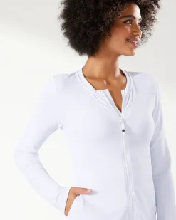 Tommy Bahama Island Cays Rash Guard-Women Beach Coverups