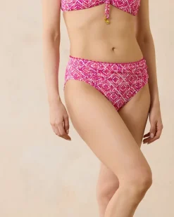 Tommy Bahama Island Cays Shell Beach High-Waist Bikini Bottoms-Women Bikini Bottoms