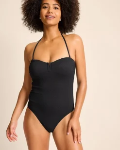 Tommy Bahama Island Cays V-Front Bandeau One-Piece Swimsuit-Women One-Piece Suits