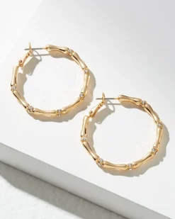 Tommy Bahama Island Essence Bamboo Hoop Earrings-Women Jewelry
