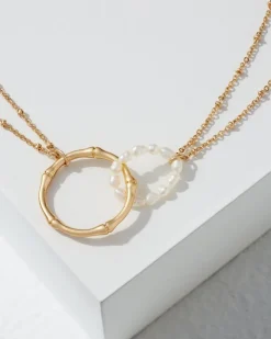 Tommy Bahama Island Essence Double Loop Bamboo Necklace-Women Jewelry