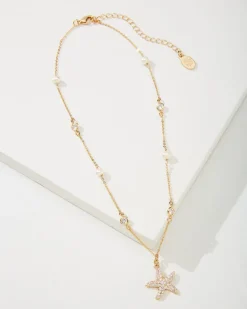 Tommy Bahama Island Essence Starfish Pearl Necklace-Women Jewelry