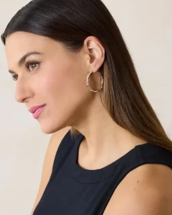 Tommy Bahama Island Essence Bamboo Hoop Earrings-Women Jewelry