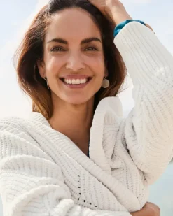 Tommy Bahama Island Luna Chenille Shell Stitch Cardigan-Women Loungewear|Sweaters