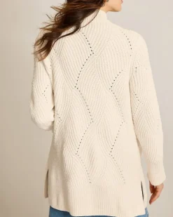 Tommy Bahama Island Luna Chenille Shell Stitch Cardigan-Women Loungewear|Sweaters