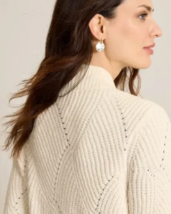 Tommy Bahama Island Luna Chenille Shell Stitch Cardigan-Women Loungewear|Sweaters