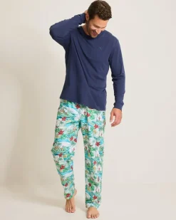 Tommy Bahama Jersey Long Sleeve & Pants Pajama Set- Loungewear & Pajamas