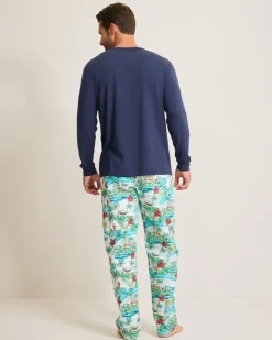Tommy Bahama Jersey Long Sleeve & Pants Pajama Set- Loungewear & Pajamas