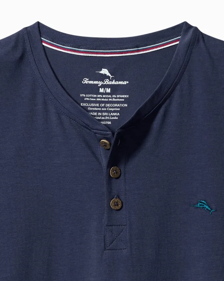 Tommy Bahama Jersey Short-Sleeve Henley- Loungewear & Pajamas