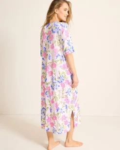 Tommy Bahama Jersey Short-Sleeve Maxi Sleep Caftan-Women Sleepwear