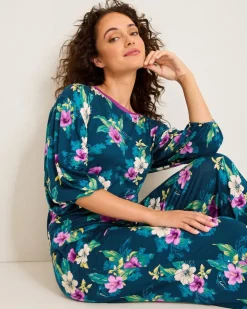 Tommy Bahama Jersey 3/4-Sleeve & Pants Pajama Set-Women Sleepwear