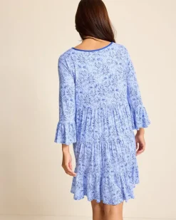Tommy Bahama Jersey 3/4-Sleeve Short Sleep Dress-Women Sleepwear