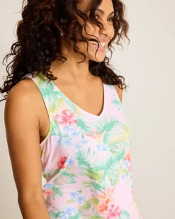 Tommy Bahama Jersey Tank & Shorts Pajama Set-Women Sleepwear