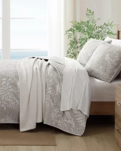 Tommy Bahama Jungle Toile Reversible 3-Piece King Quilt Set- Quilts & Blankets