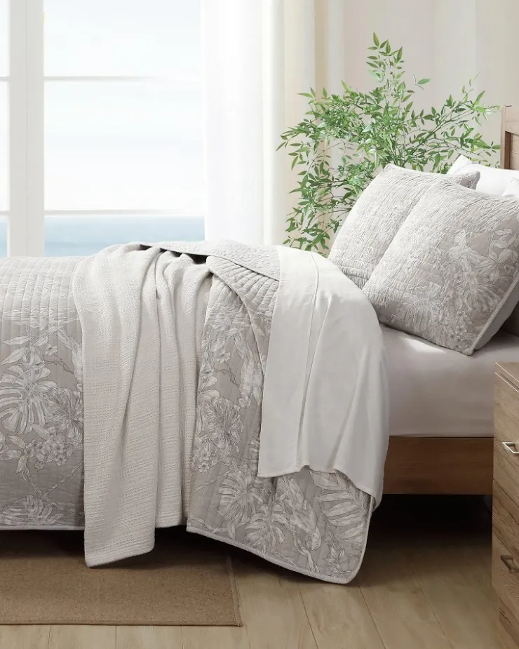 Tommy Bahama Jungle Toile Reversible 3-Piece King Quilt Set- Quilts & Blankets