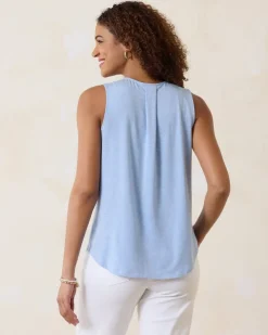 Tommy Bahama Kauai Box Pleat Tank Top-Women Loungewear|Tops & Shirts