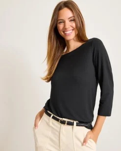 Tommy Bahama Kona Isles 3/4-Sleeve Boat-Neck Top-Women Loungewear|Tops & Shirts