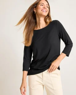 Tommy Bahama Kona Isles 3/4-Sleeve Boat-Neck Top-Women Loungewear|Tops & Shirts