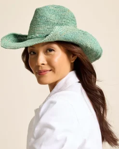 Tommy Bahama Lai Raffia Cowboy Hat-Women Hats & Caps
