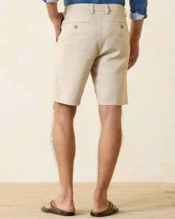 Tommy Bahama Latigo Beach Linen-Blend Flat-Front 10-Inch Shorts- Shorts