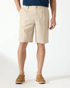 Tommy Bahama Latigo Beach Linen-Blend Pleated 10-Inch Shorts- Shorts