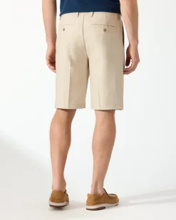 Tommy Bahama Latigo Beach Linen-Blend Pleated 10-Inch Shorts- Shorts