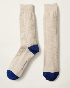 Tommy Bahama Lauhala Weave Socks- Socks