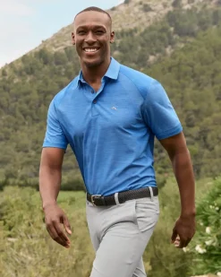 Tommy Bahama Leather Mesh Cushion Performance Belt- Belts
