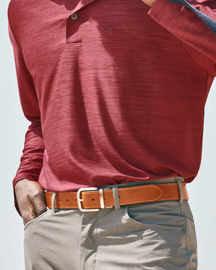 Tommy Bahama Leather Mesh Reversible Performance Belt- Belts