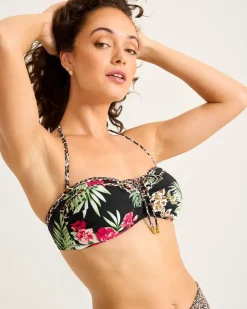 Tommy Bahama Lily Cat Bandeau Bikini Top-Women Bikini Tops