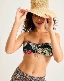 Tommy Bahama Lily Cat Bandeau Bikini Top-Women Bikini Tops