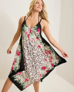Tommy Bahama Lily Cat Scarf Coverup Dress-Women Beach Coverups|Dresses