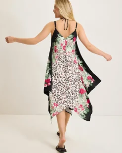 Tommy Bahama Lily Cat Scarf Coverup Dress-Women Beach Coverups|Dresses