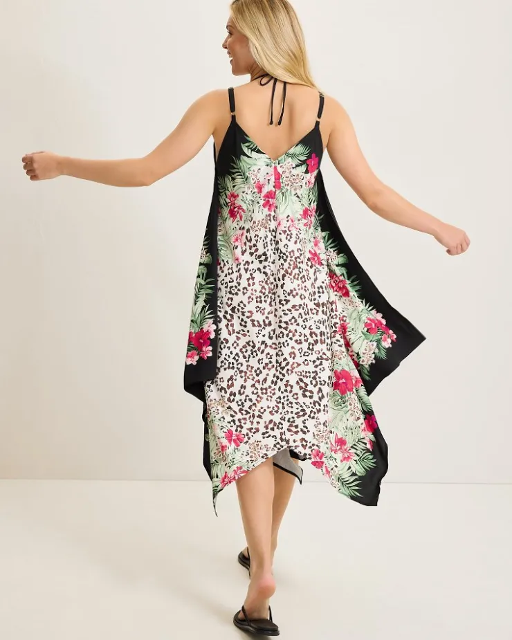Tommy Bahama Lily Cat Scarf Coverup Dress-Women Beach Coverups|Dresses