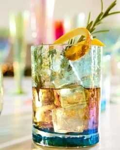 Tommy Bahama Luster Rocks Glasses — Set of 2- Drinkware & Bar