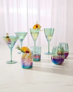 Tommy Bahama Luster Wine Glasses — Set of 2- Drinkware & Bar