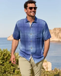 Tommy Bahama Madera Ombré Silk Camp Shirt- Shirts