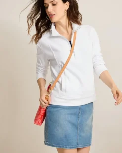 Tommy Bahama Marina Del Mar Half-Zip Sweatshirt-Women Loungewear|Sweaters