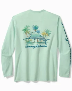 Tommy Bahama Marlin Mirage Lux Long-Sleeve T-Shirt- T-Shirts|Shirts
