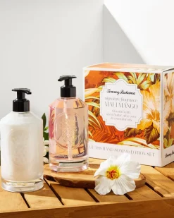 Tommy Bahama Glass Hand Soap & Lotion Set- Bath|Candles & Diffusers
