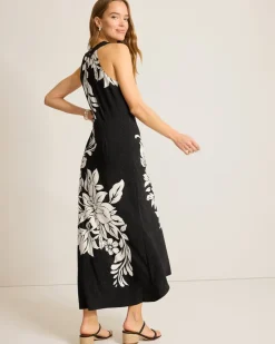 Tommy Bahama Midnight Sea Halter Maxi Dress-Women Dresses