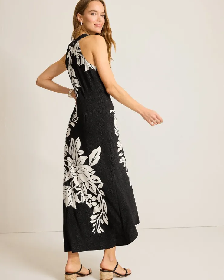 Tommy Bahama Midnight Sea Halter Maxi Dress-Women Dresses