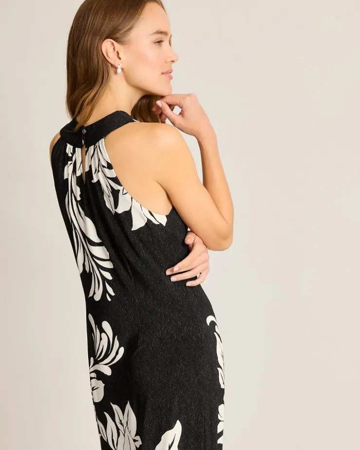 Tommy Bahama Midnight Sea Halter Maxi Dress-Women Dresses