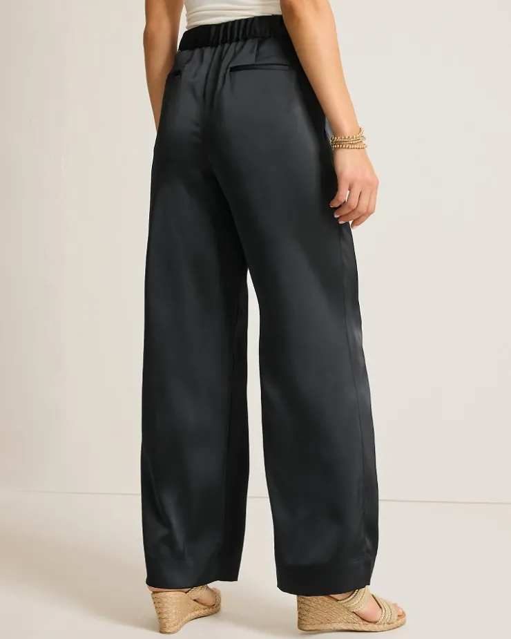 Tommy Bahama Midnight Sea Satin Easy Pants-Women Pants & Crops